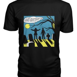 Vintage horror comic pop art design – graveyard groovy shadows t-shirt