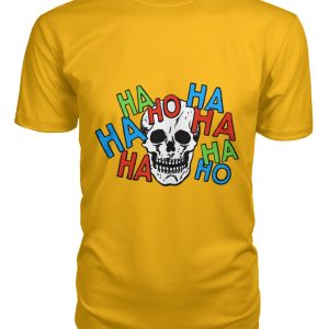 Vintage horror comic pop art design – laughing skull t-shirt