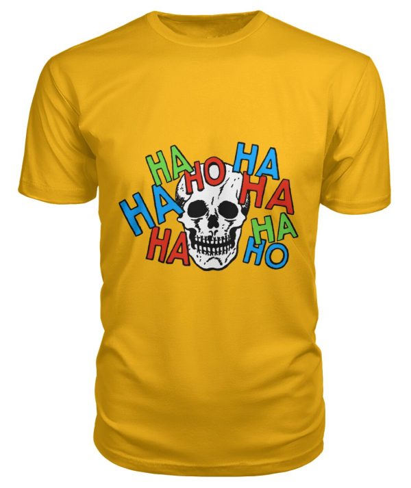 Vintage horror comic pop art design – laughing skull t-shirt