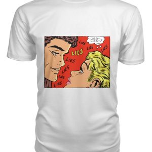 comic pop art lies lies lies t-shirt