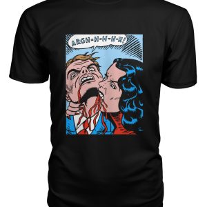 horror comic panel – vampire bite t-shirt