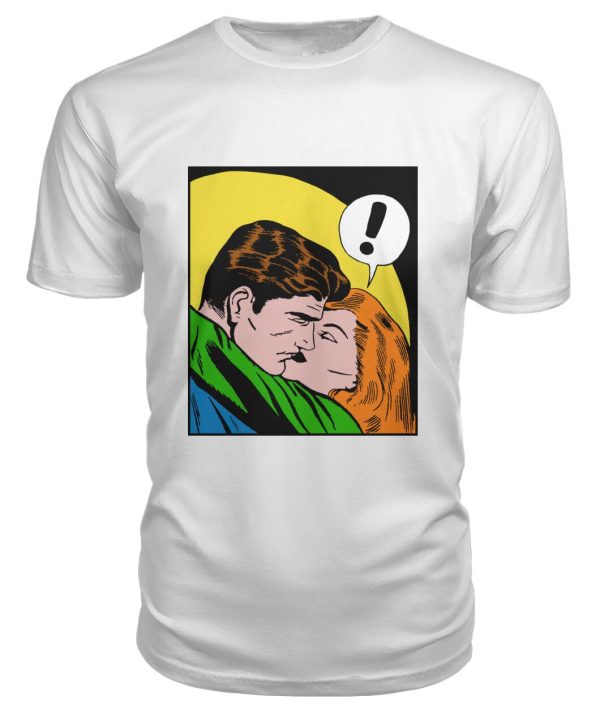 vintage comic pop art couple kissing shirt