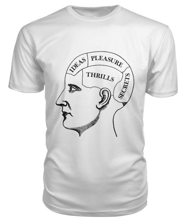 vintage illustration inside a head t-shirt