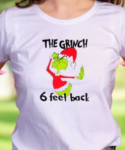 6 Feet Back Funny Grinch Thanksgiving Vintage T Shirt 2