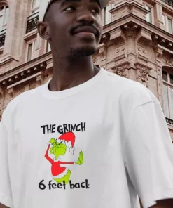 6 Feet Back Funny Grinch Thanksgiving Vintage T Shirt 3