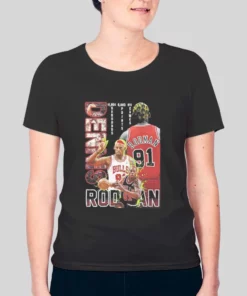 90s Vintage Basketball Dennis Rodman Hoodie 4