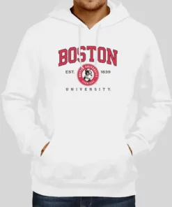 90s Vintage Boston University Hoodie 1