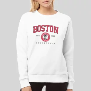 90s Vintage Boston University Hoodie 4