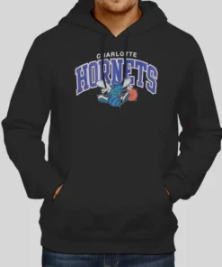 90s Vintage Charlotte Hornets Hoodie 1