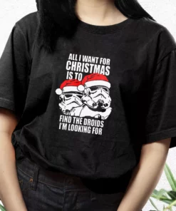 All I Want For Christmas Is The Droids Christmas T Shirt Xmas Design 3