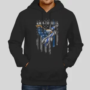 American Flag Back The Blue Hoodie 1