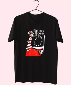 Betsy Ross American Flag 1776 Art Vetrerans Day T Shirt 1