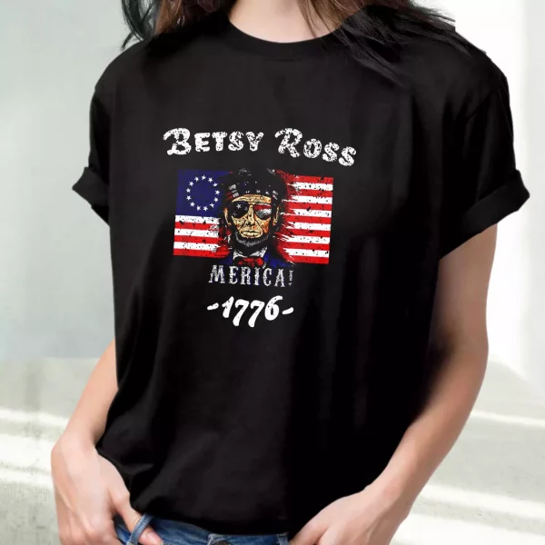 Betsy Ross American Victory 1776 Abraham Lincoln Vetrerans Day T Shirt