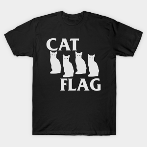 Black Cat Flag – Black Flag Parody T-Shirt Unisex