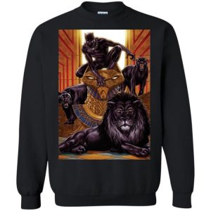 Black Panther and black lion Sweatshirt