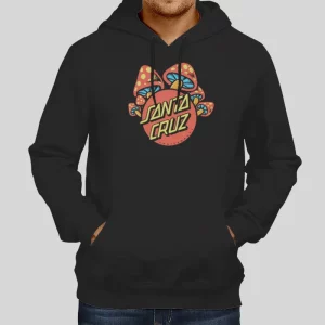 Black Spider Santa Cruz Mushroom Hoodie