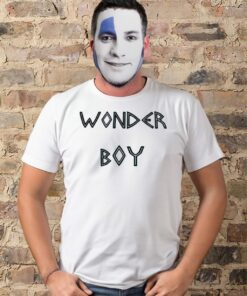 Black Wonderboy Font Logo t shirt 1