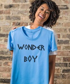 Black Wonderboy Font Logo t-shirt 1 Black Wonderboy Font Logo t shirt 2