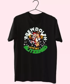 Brewdolph Lets Get Blitzened Christmas T Shirt Xmas Design 1