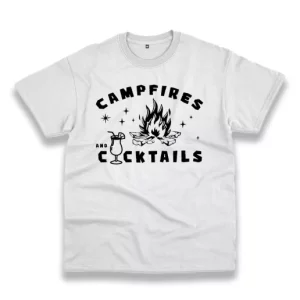 Campfire And Cocktails Thanksgiving Vintage T Shirt 4