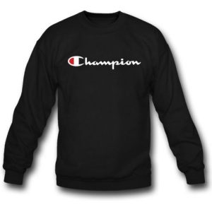 Champion White Script Sweatshirt