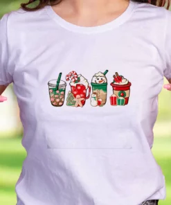 Christmas Snowman Latte Coffee Lover Funny Christmas T Shirt 1 Christmas Snowman Latte Coffee Lover Funny Christmas T Shirt 2