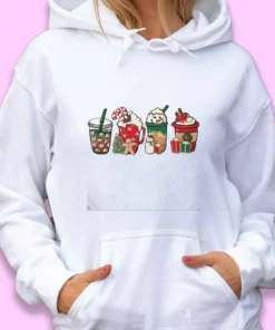 Christmas Snowman Latte Coffee Lover Ugly Christmas Hoodie 1 Christmas Snowman Latte Coffee Lover Ugly Christmas Hoodie 2