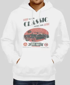 Classic Car Show West Coast Vintage Car Hoodie 1