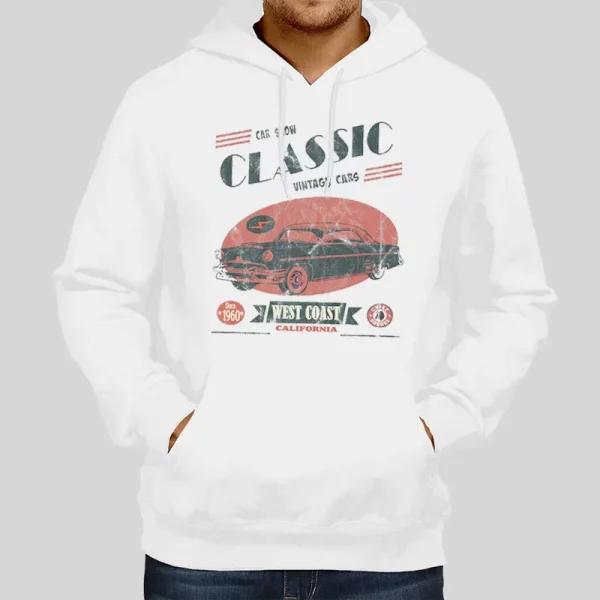 Classic Car Show West Coast Vintage Car Hoodie