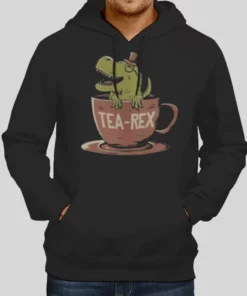 Cute Drinking And Chilltea Rex Hoodie 1