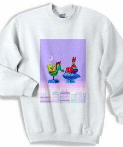 Cute Spongebob And Mr Crab Playing Sweatshirt 2