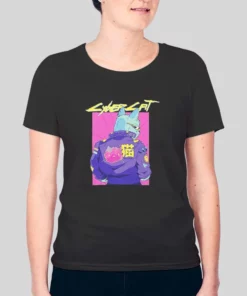 Cyberpunk Pun Cat Cyberkitty Hoodie 3