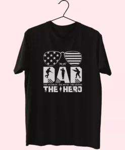 Dad The Veteran And My Hero Vetrerans Day T Shirt 1