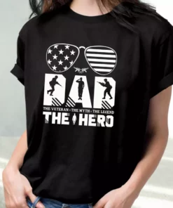 Dad The Veteran And My Hero Vetrerans Day T Shirt 1 Dad The Veteran And My Hero Vetrerans Day T Shirt 2