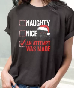 Darth Vader Naughty Or Nice Checklist T Shirt Xmas Design 1 Darth Vader Naughty Or Nice Checklist T Shirt Xmas Design 2