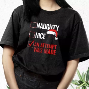 Darth Vader Naughty Or Nice Checklist T Shirt Xmas Design 3