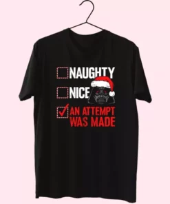 Darth Vader Naughty Or Nice Checklist T Shirt Xmas Design 3 Darth Vader Naughty Or Nice Checklist T Shirt Xmas Design 4
