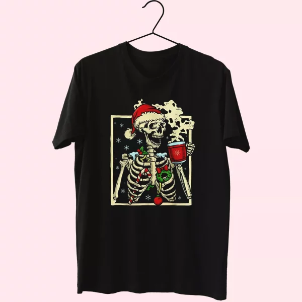 Dead Inside Skeleton Christmas T Shirt Xmas Design