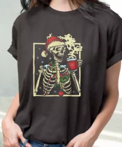 Dead Inside Skeleton Christmas T Shirt Xmas Design 2
