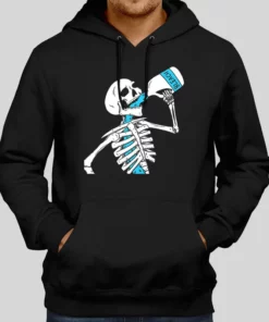 Disinfect Hand Drink Bleach Skeleton Hoodie 1