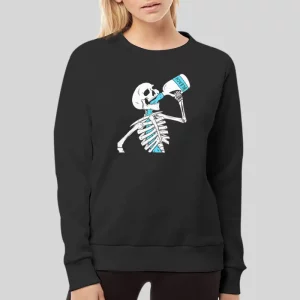 Disinfect Hand Drink Bleach Skeleton Hoodie 4