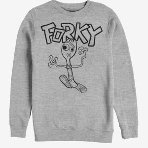 Disney Pixar Toy Story 4 Doodle Fork Heathered Sweatshirt 1