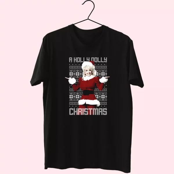 Dolly Parton Holly Dolly Christmas T Shirt Xmas Design