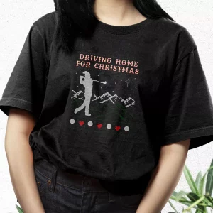 Driving Home For Christmas Golf T Shirt Xmas Design 3