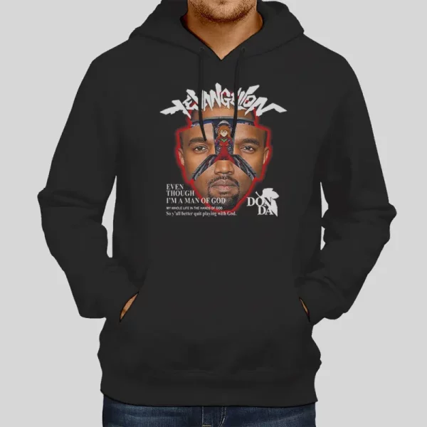 Evangelion Even Though I’m a Man of God Hoodie