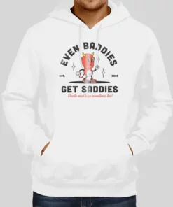 Even Baddies Get Saddies Mental Health Devil Hoodie 1