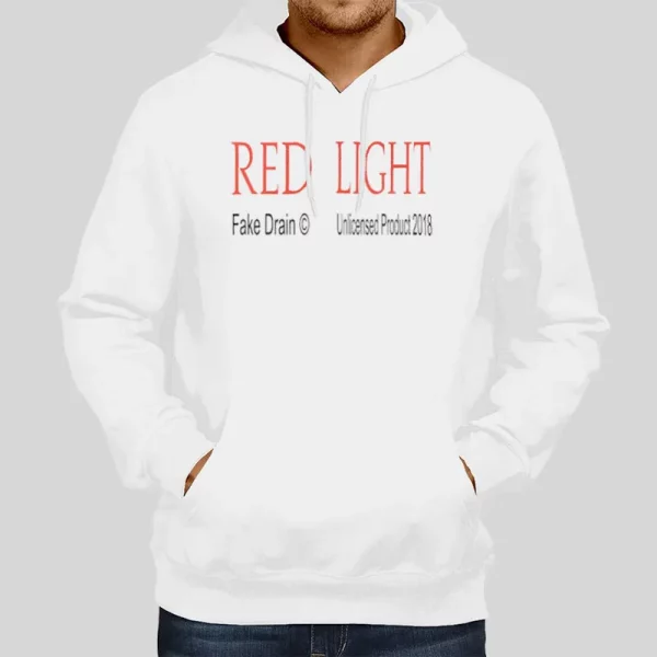 Fake Drain Gang Merch Red Light Hoodie