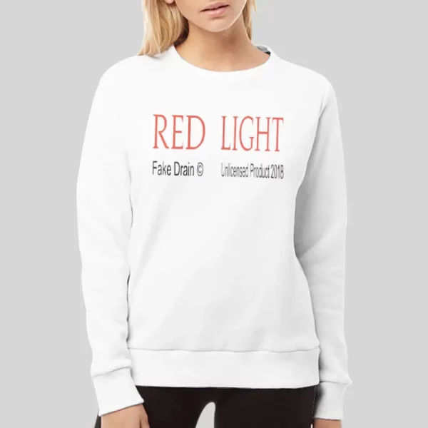 Fake Drain Gang Merch Red Light Hoodie