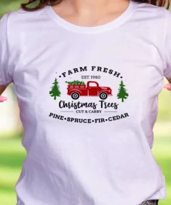 Farm Fresh Christmas Trees Truck Funny Christmas T Shirt 1 Farm Fresh Christmas Trees Truck Funny Christmas T Shirt 2