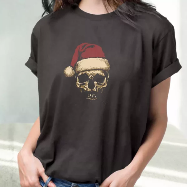 Father Christmas Santa Skull T Shirt Xmas Design